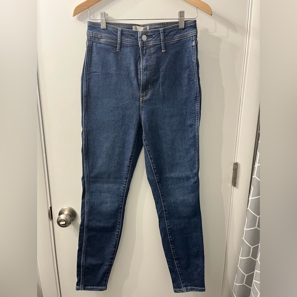 Everlane Way-High Clean Front Skinny Jean in Vintage Blue